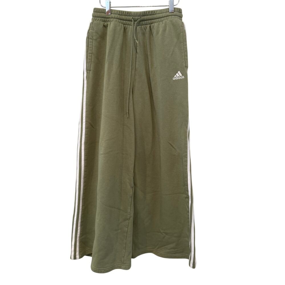 Adidas Originals Wide Leg Sweatpants Sage Green L - Picture 2 of 6